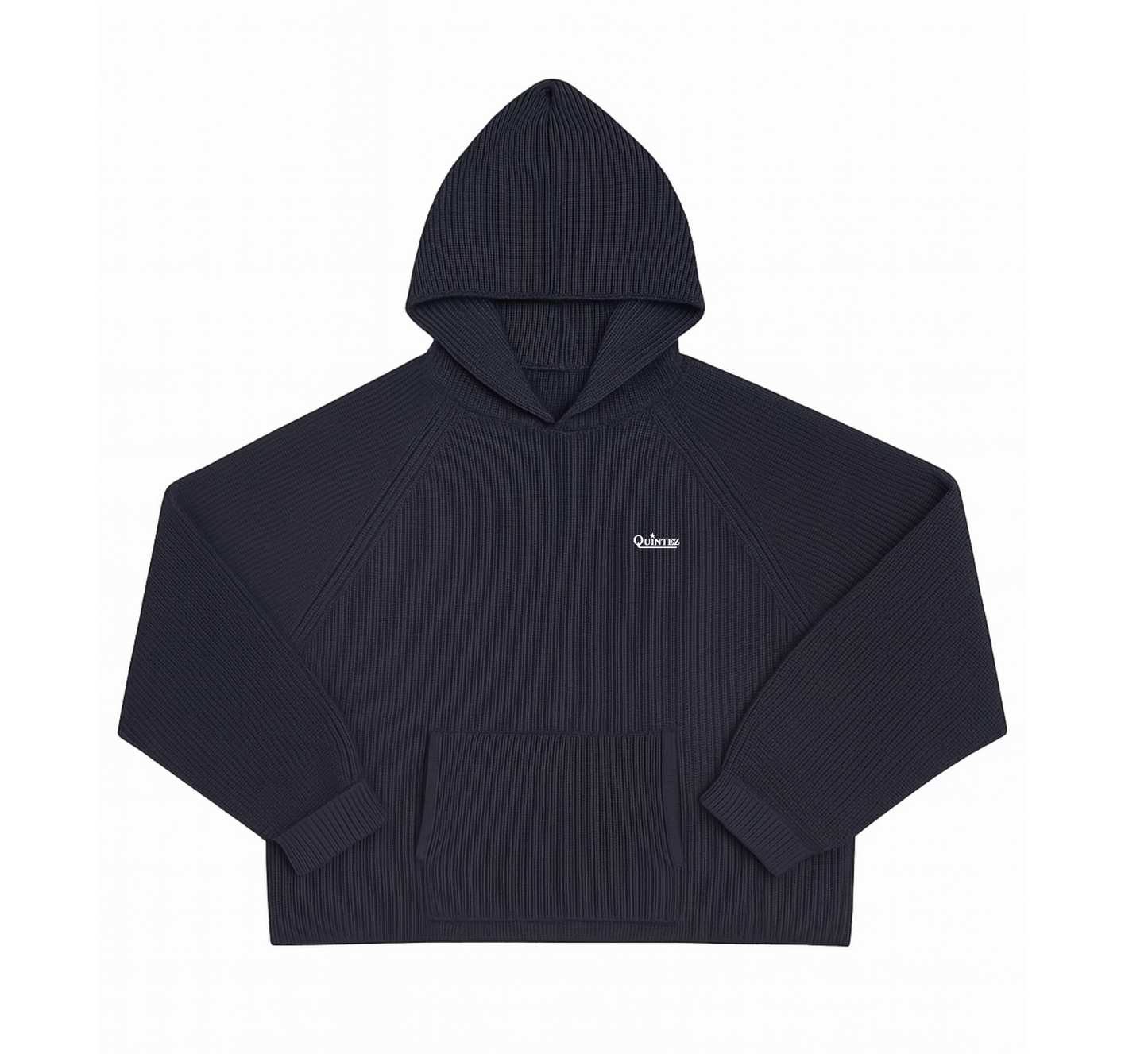 Star Knit Hoodie - Navy